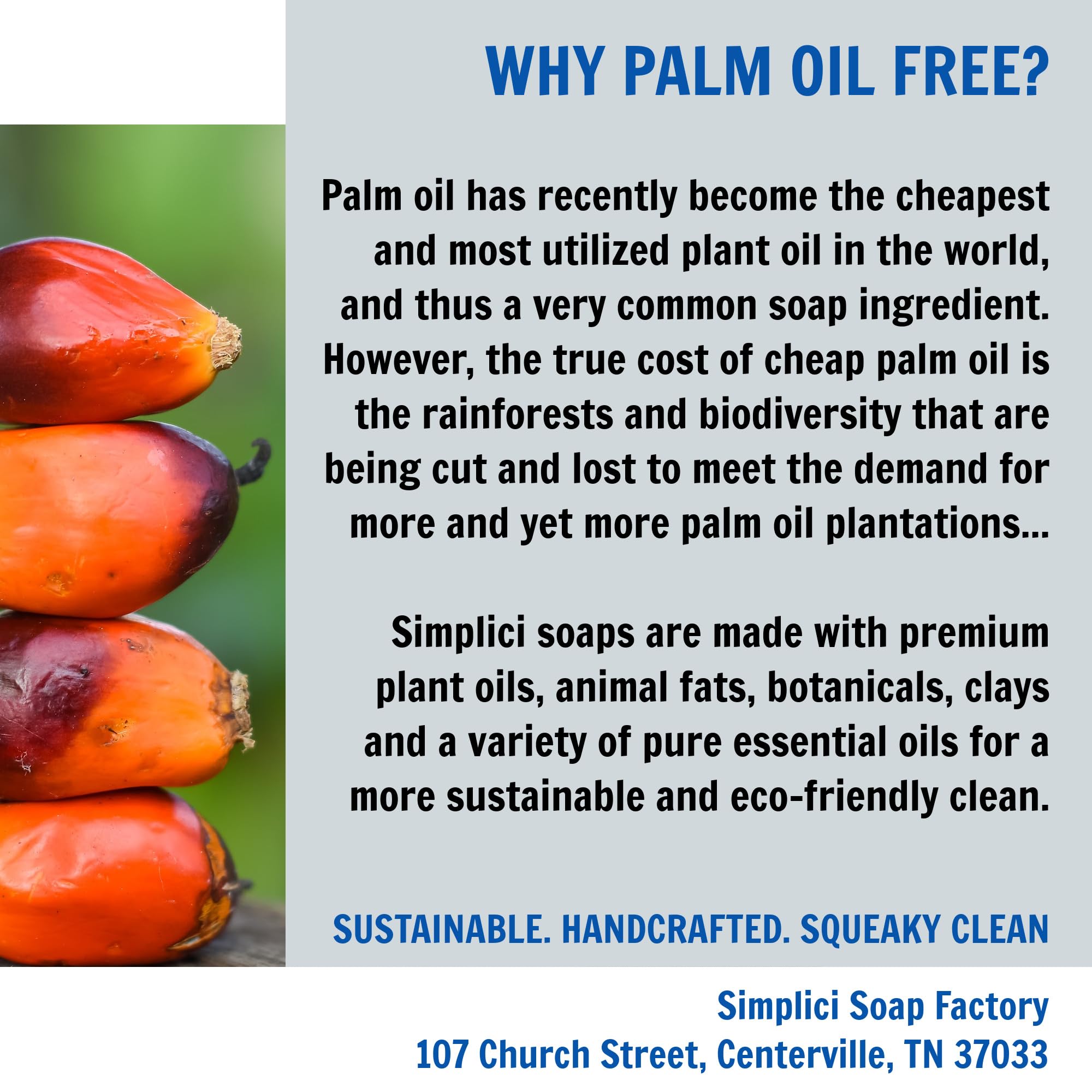 Simplici Cinnamon Orange Natural Soap (smooth + pure essential oils) 6 Bar Value Bag. Palm Free.